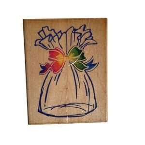 Surprise Bag Wood Mounted Rubber Stamp Birthday Christmas Party Halloween Treat
